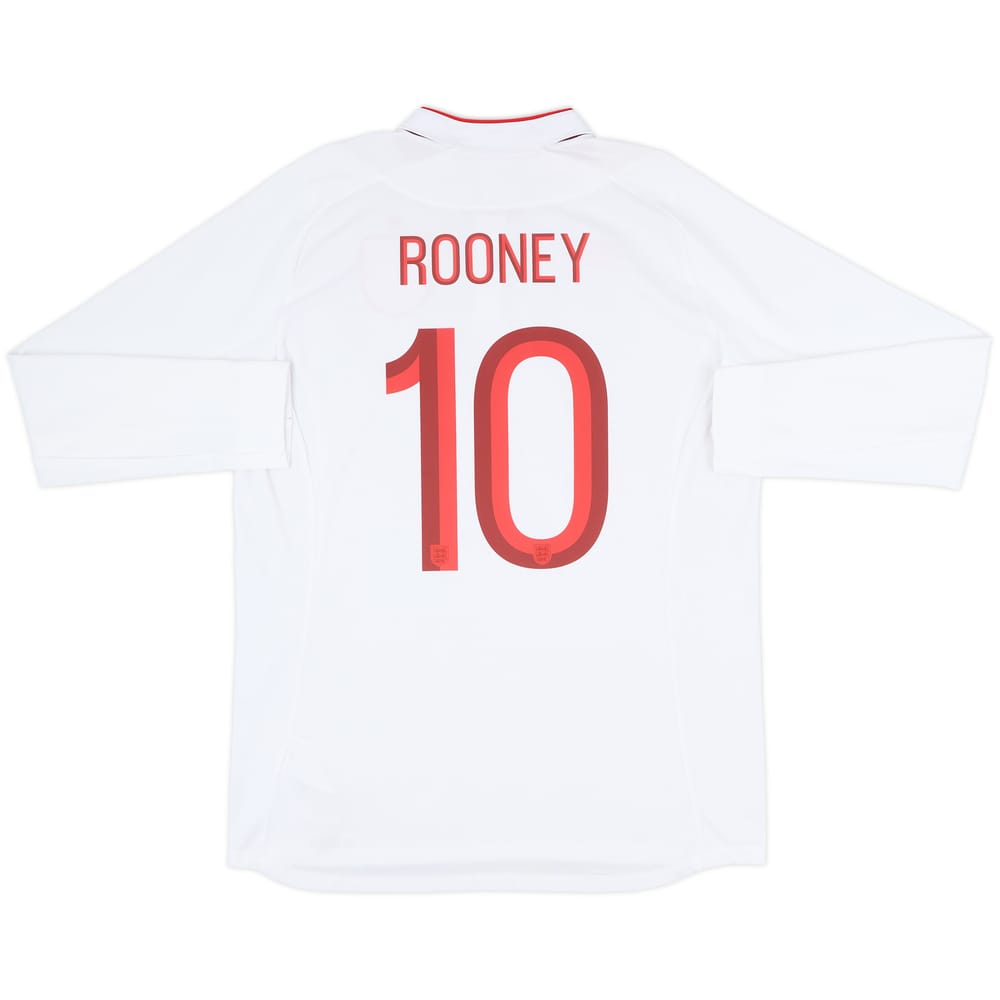 2012-13 England Home L/S Shirt Rooney #10 - 10/10 - (L)
