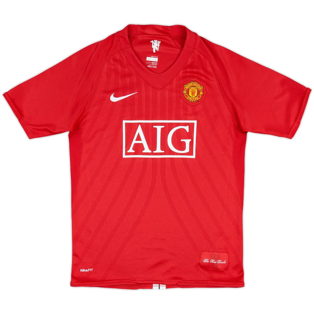 2007-09 Manchester United Home Shirt - 5/10 - (L.Boys)