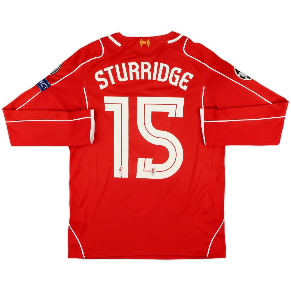 2014-15 Liverpool Home L/S Shirt Sturridge #15 - 8/10 - (M)