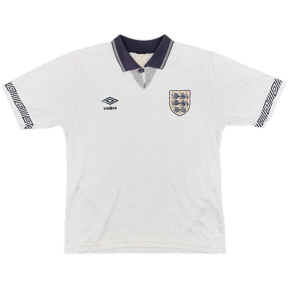 1990-92 England Home Shirt - 6/10 - (Y)