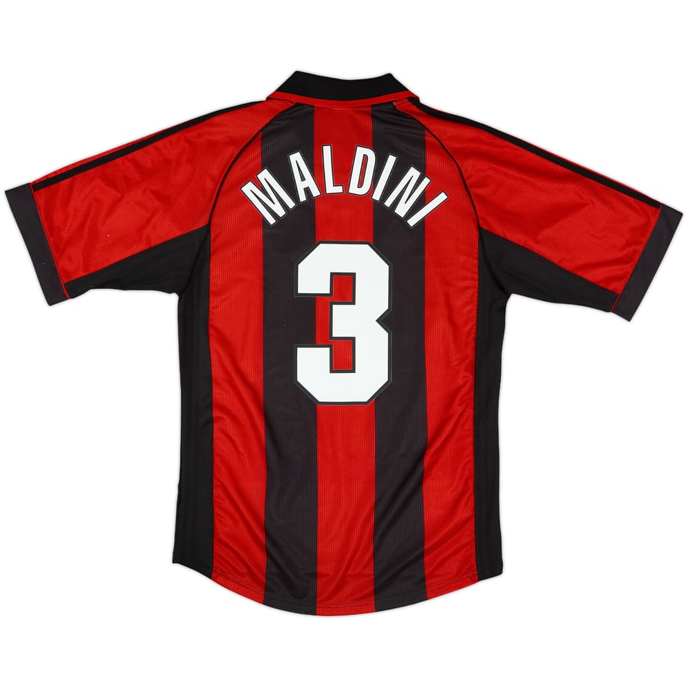 1998-00 AC Milan Home Shirt Maldini #3 - 7/10 - (S)