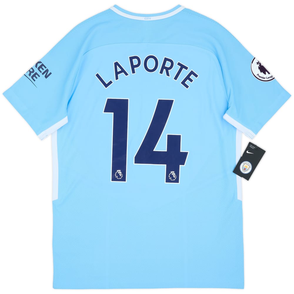 2017-18 Manchester City Authentic Home Shirt Laporte #14 (L)