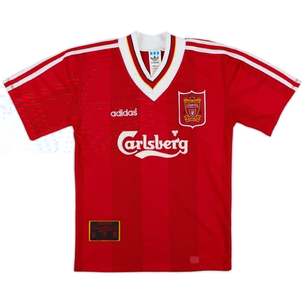 1995-96 Liverpool Home Shirt - 9/10 - (L.Boys)