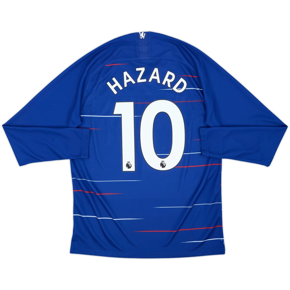 Camiseta de local del Chelsea 2018-19 L/S Hazard #10 - 7/10 - (M)