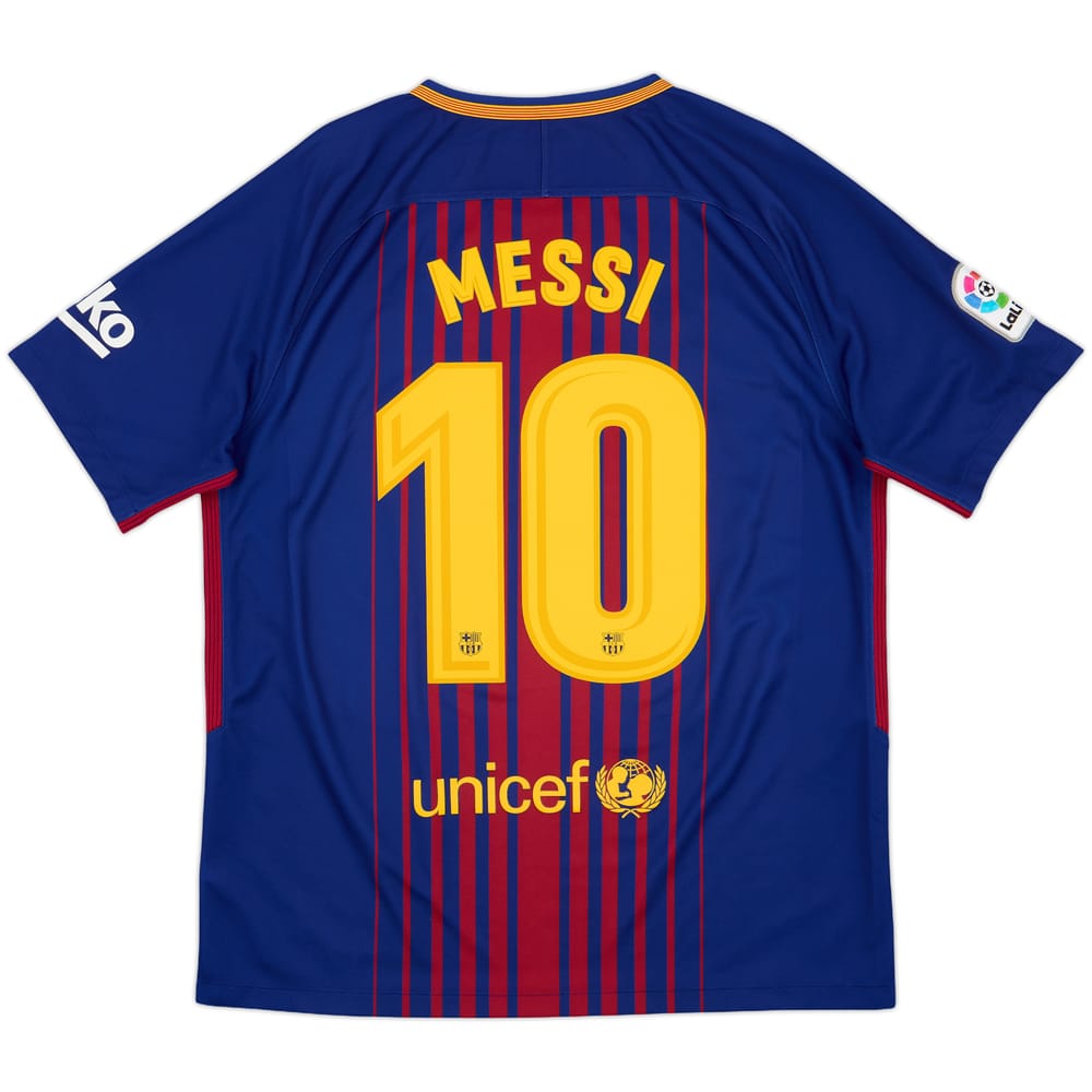 2017-18 Barcelona Home Shirt Messi #10 - 8/10 - (L)