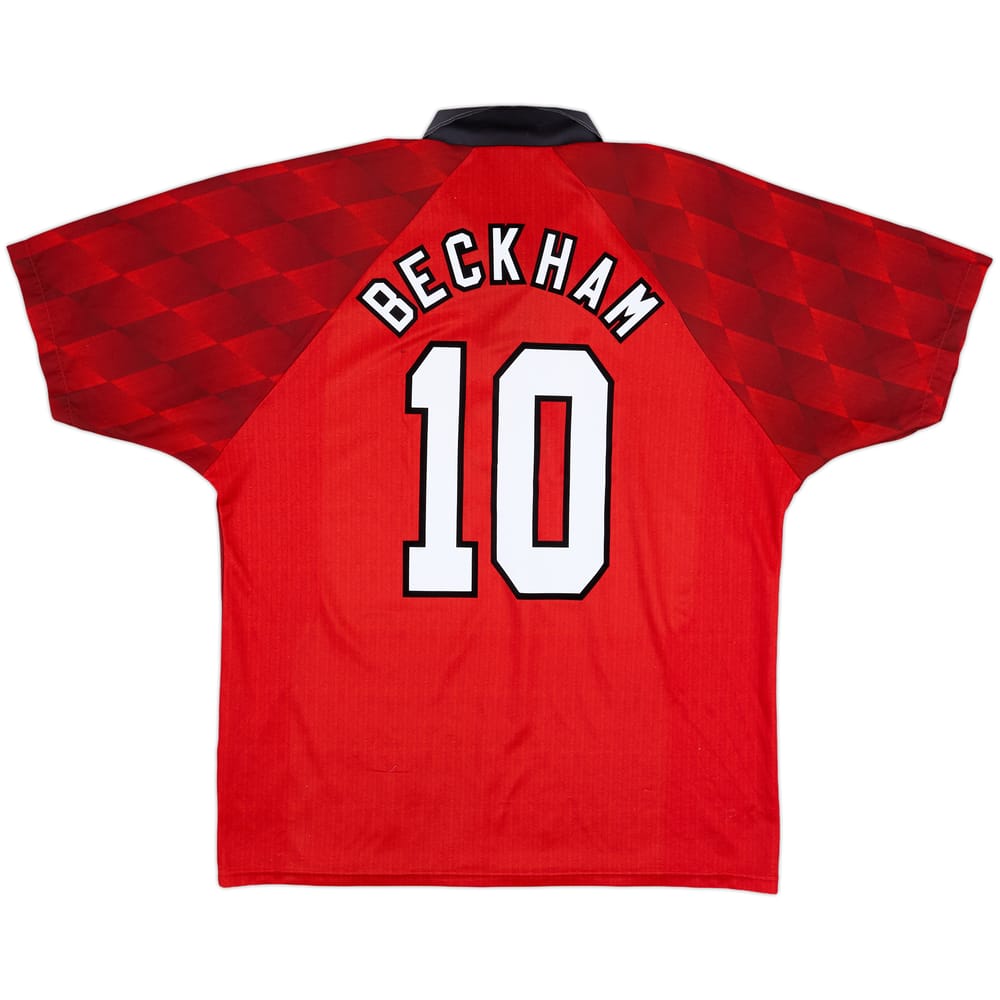 1996-98 Manchester United Home Shirt Beckham #10 - 8/10 - (XL)
