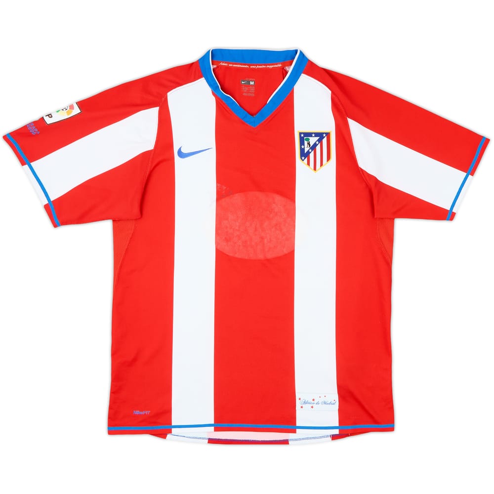 2007-08 Atletico Madrid Home Shirt - 4/10 - (M)