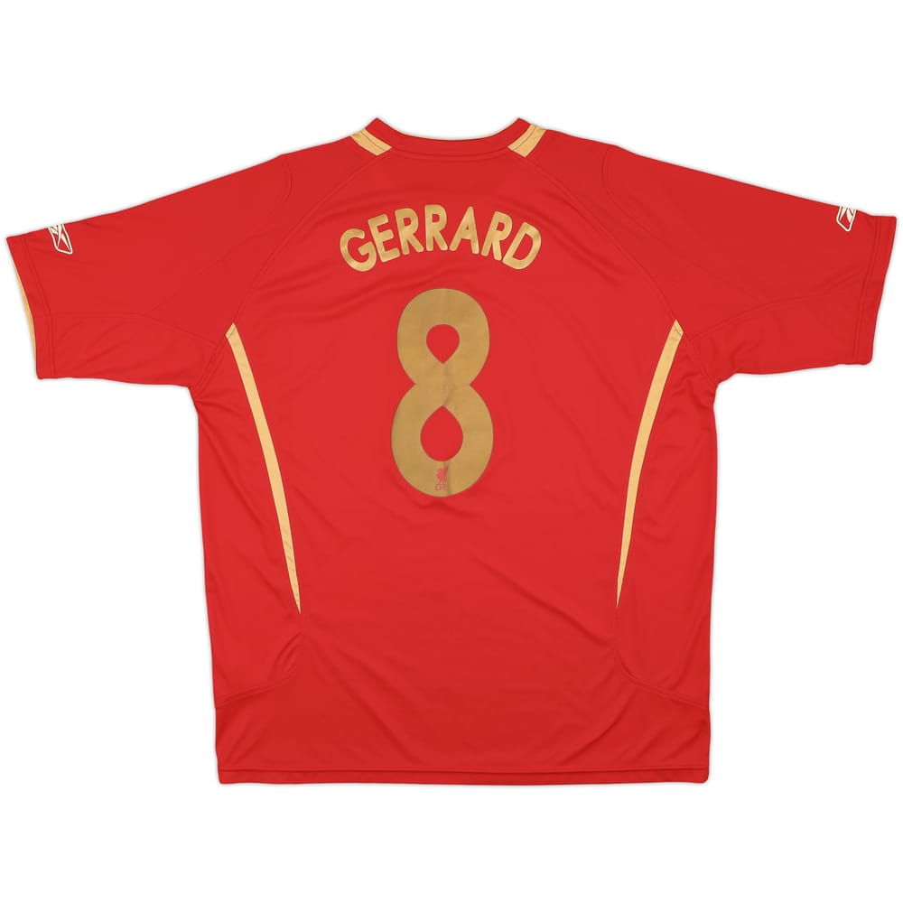 2005-06 Liverpool CL Home Shirt Gerrard #8 - 6/10 - (XL)