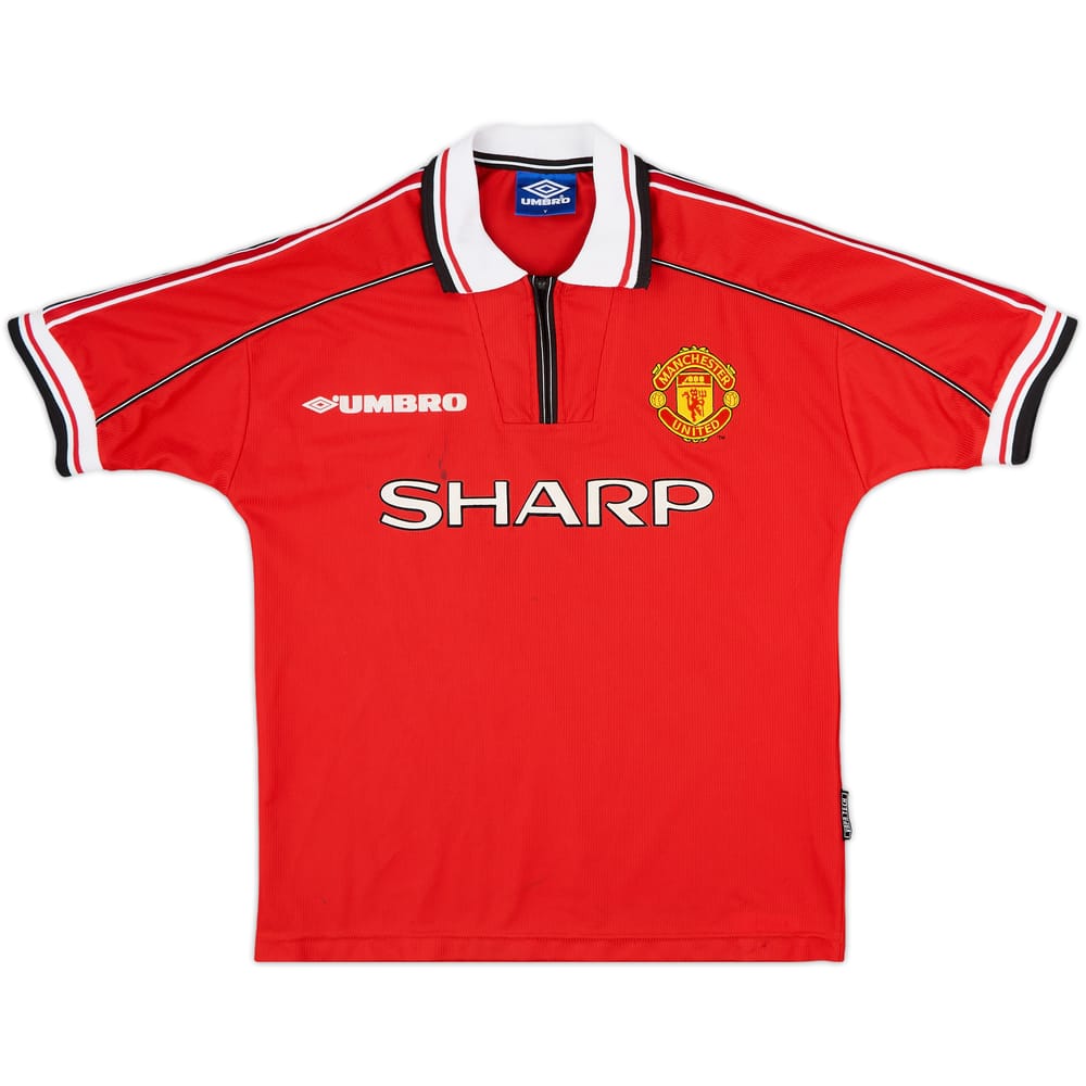 1998-00 Manchester United Home Shirt - 7/10 - (Y)