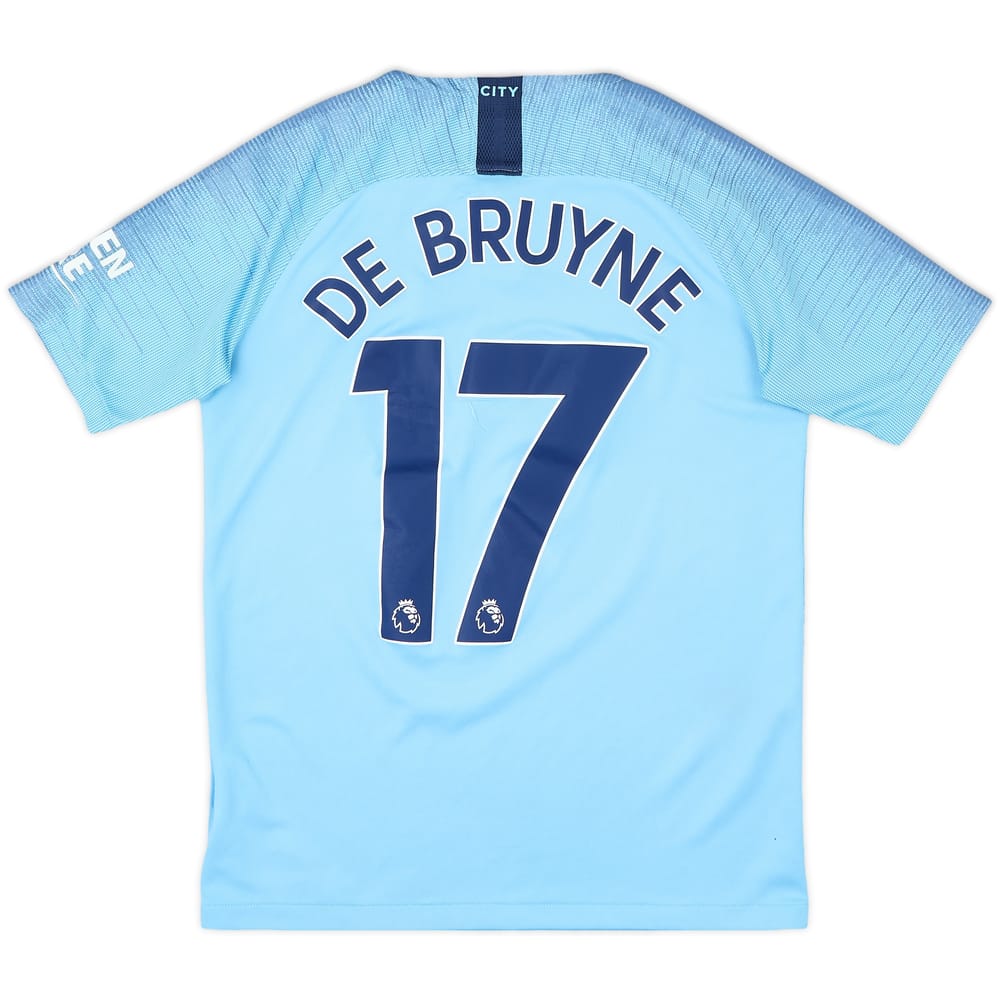 2018-19 Manchester City Home Shirt De Bruyne #17 - 5/10 - (XL.Boys)