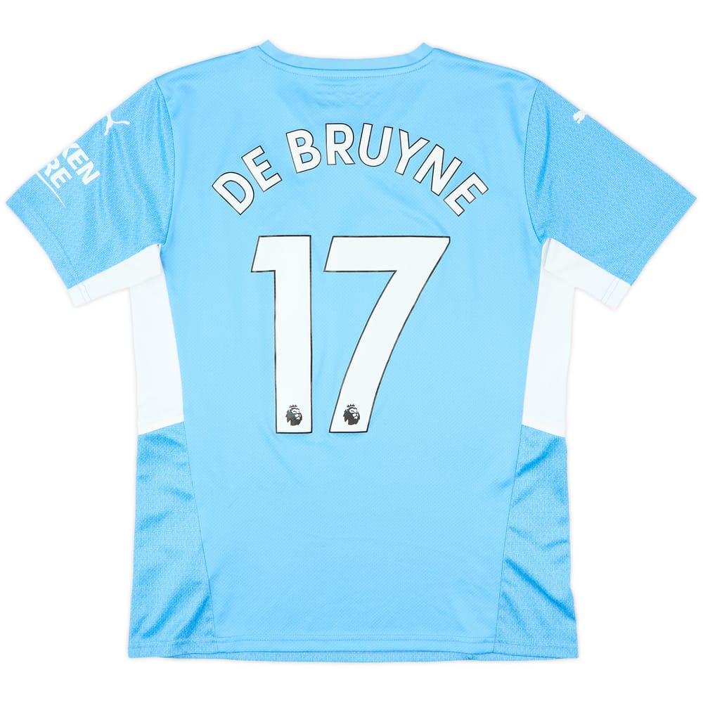 2021-22 Manchester City Home Shirt De Bruyne #17 - 9/10 - (M)