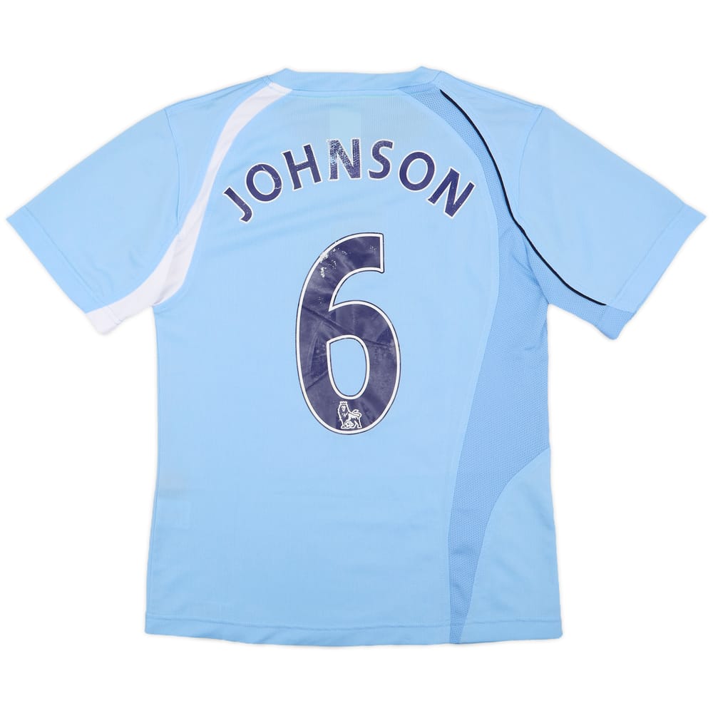 2008-09 Manchester City Home Shirt Johnson #6 - 6/10 - (L.Boys)