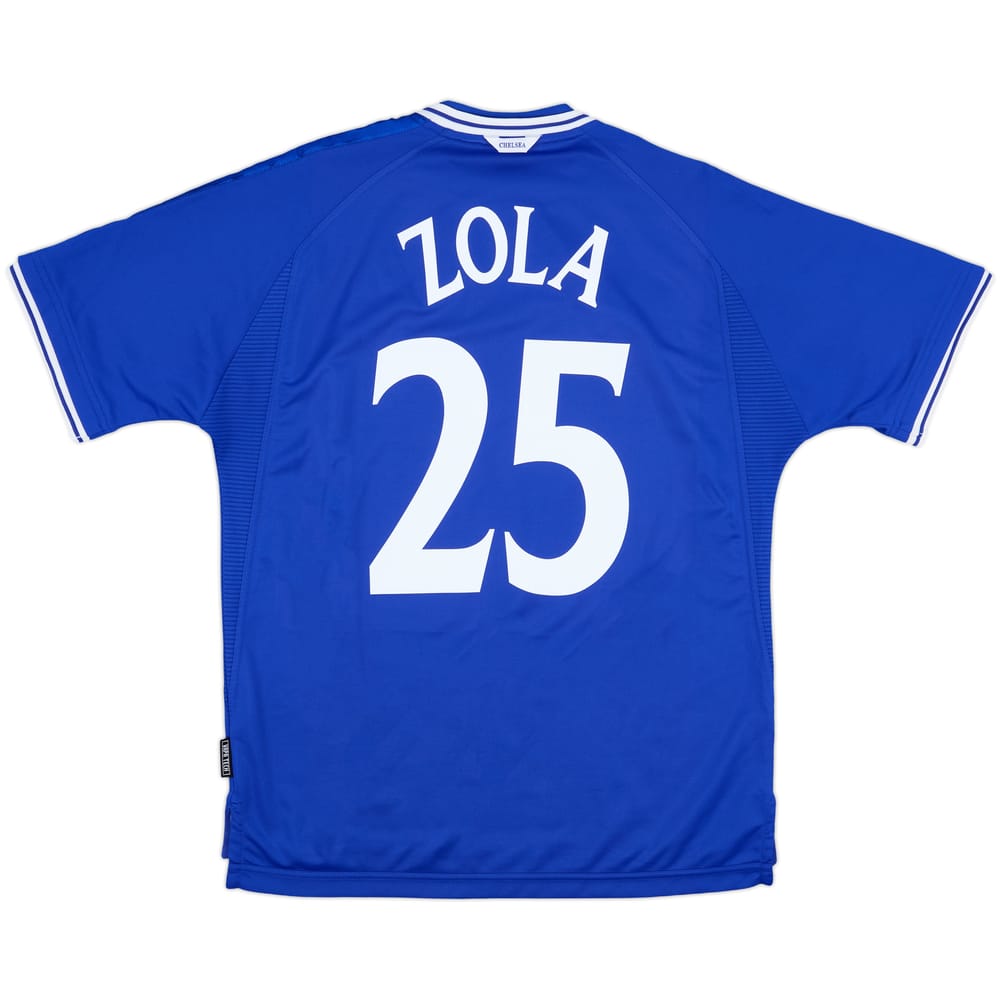1999-01 Chelsea Home Shirt Zola #25 - 8/10 - (L)