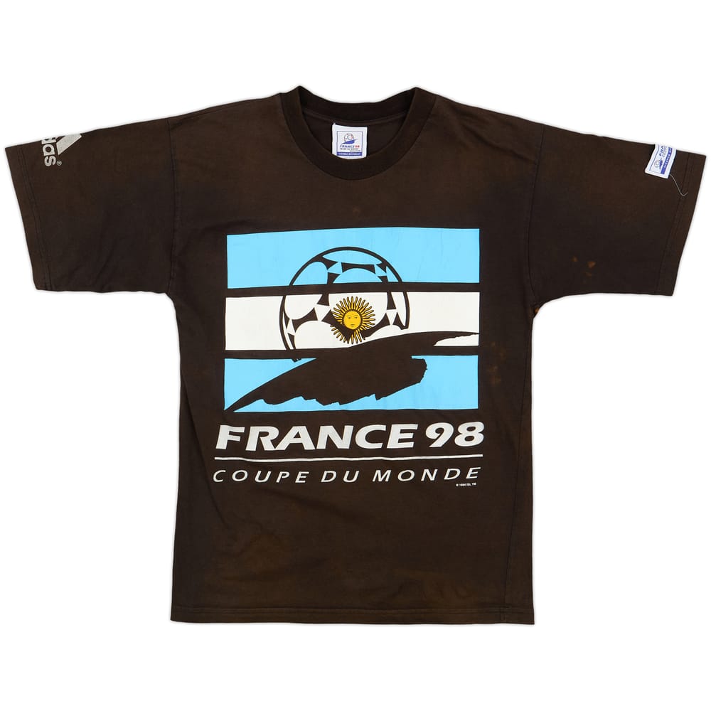 1998 Argentina 'France 98' adidas Graphic Tee - 4/10 - (S)