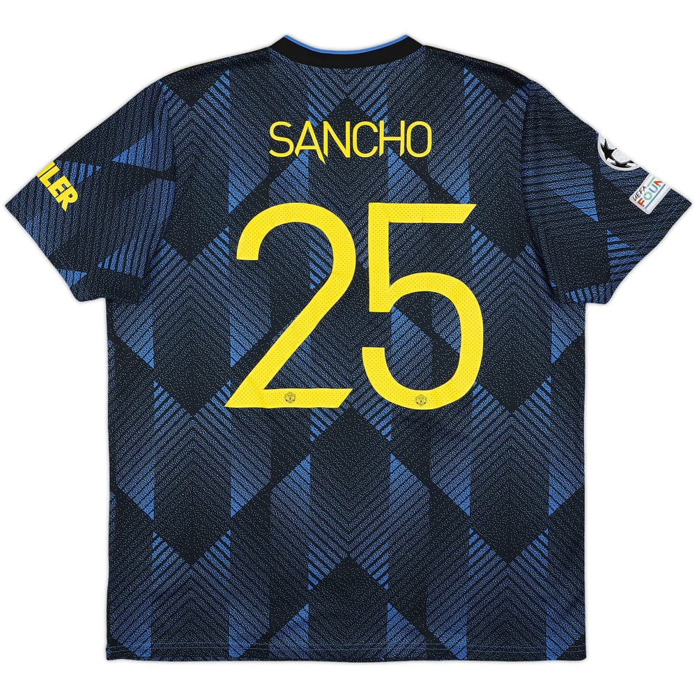 2021-22 Manchester United Third Shirt Sancho #25 - 8/10 - (XL)