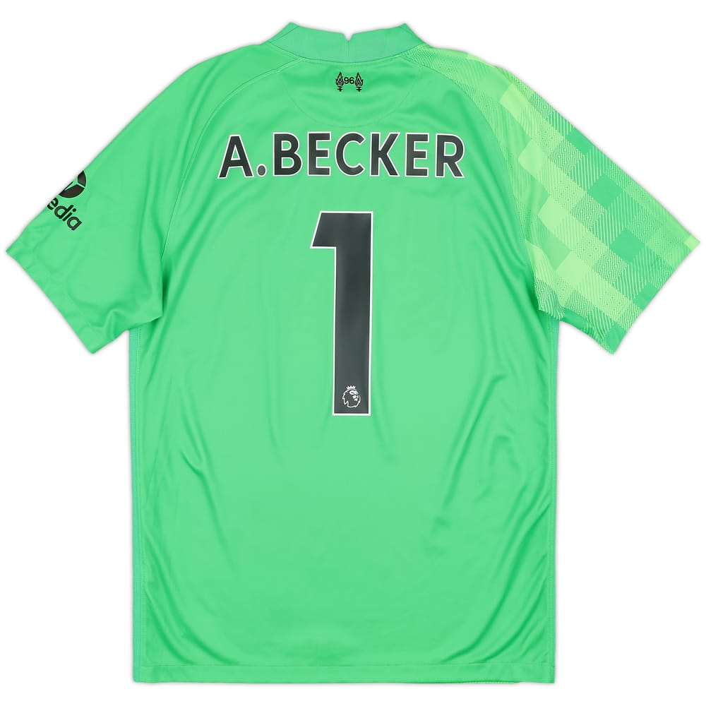 2021-22 Liverpool GK S/S Shirt A.Becker #1 - 9/10 - (M)