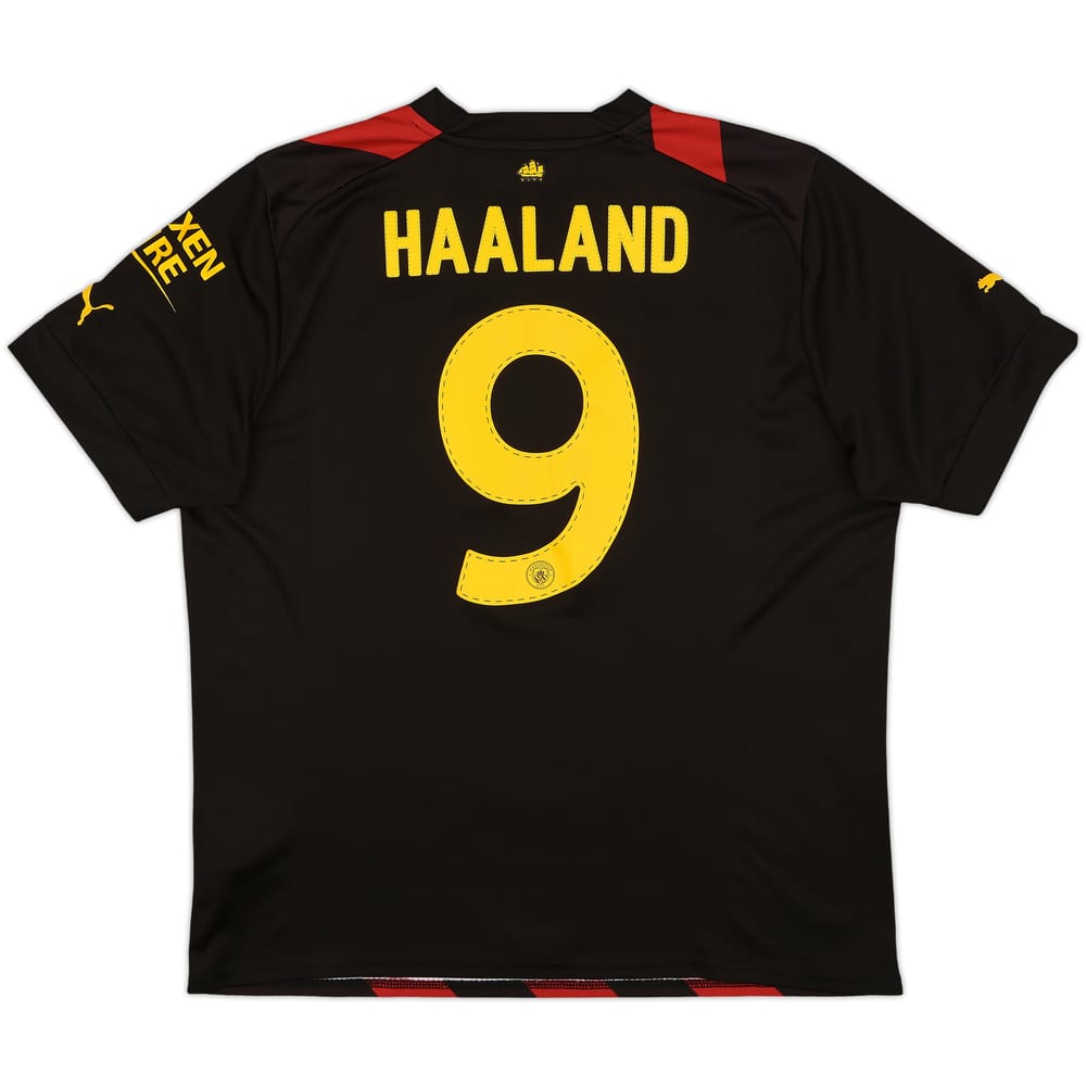2022-23 Manchester City Away Shirt Haaland #9 - 7/10 - (XL)