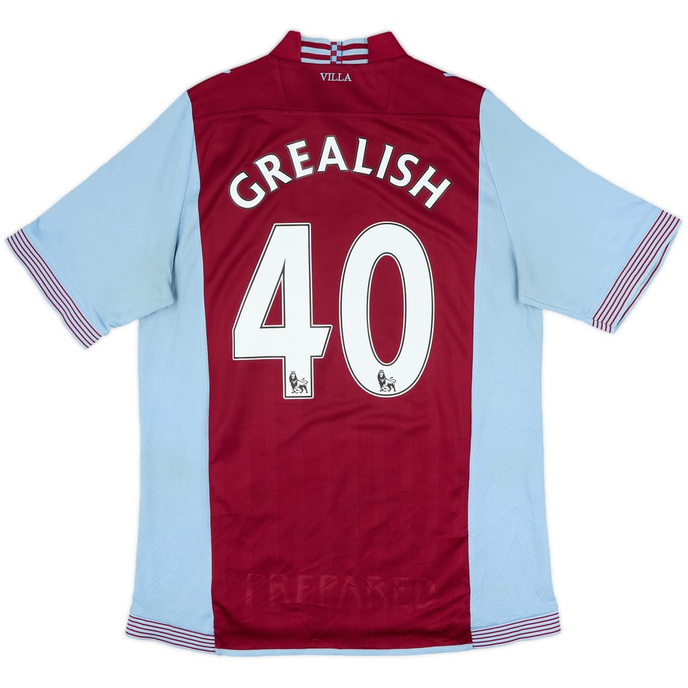 2013-14 Aston Villa Home Shirt Grealish #40 - 6/10 - (L)