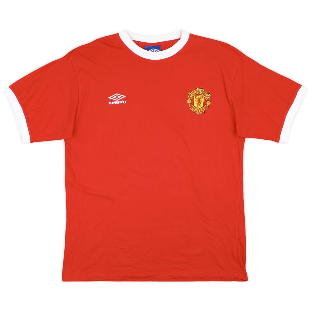 1998-99 Manchester United Umbro Cotton Tee - 8/10 - (L)
