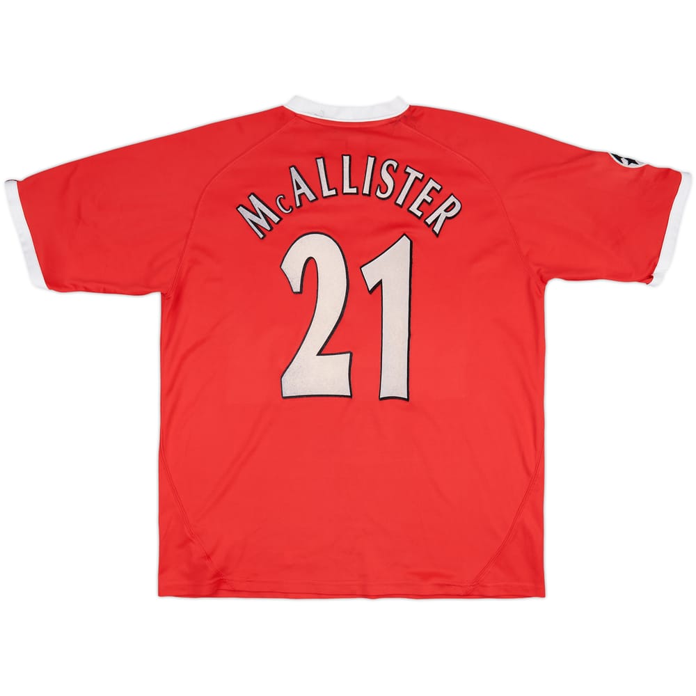 2001-03 Liverpool CL Shirt McAllister #21 - 5/10 - (L)
