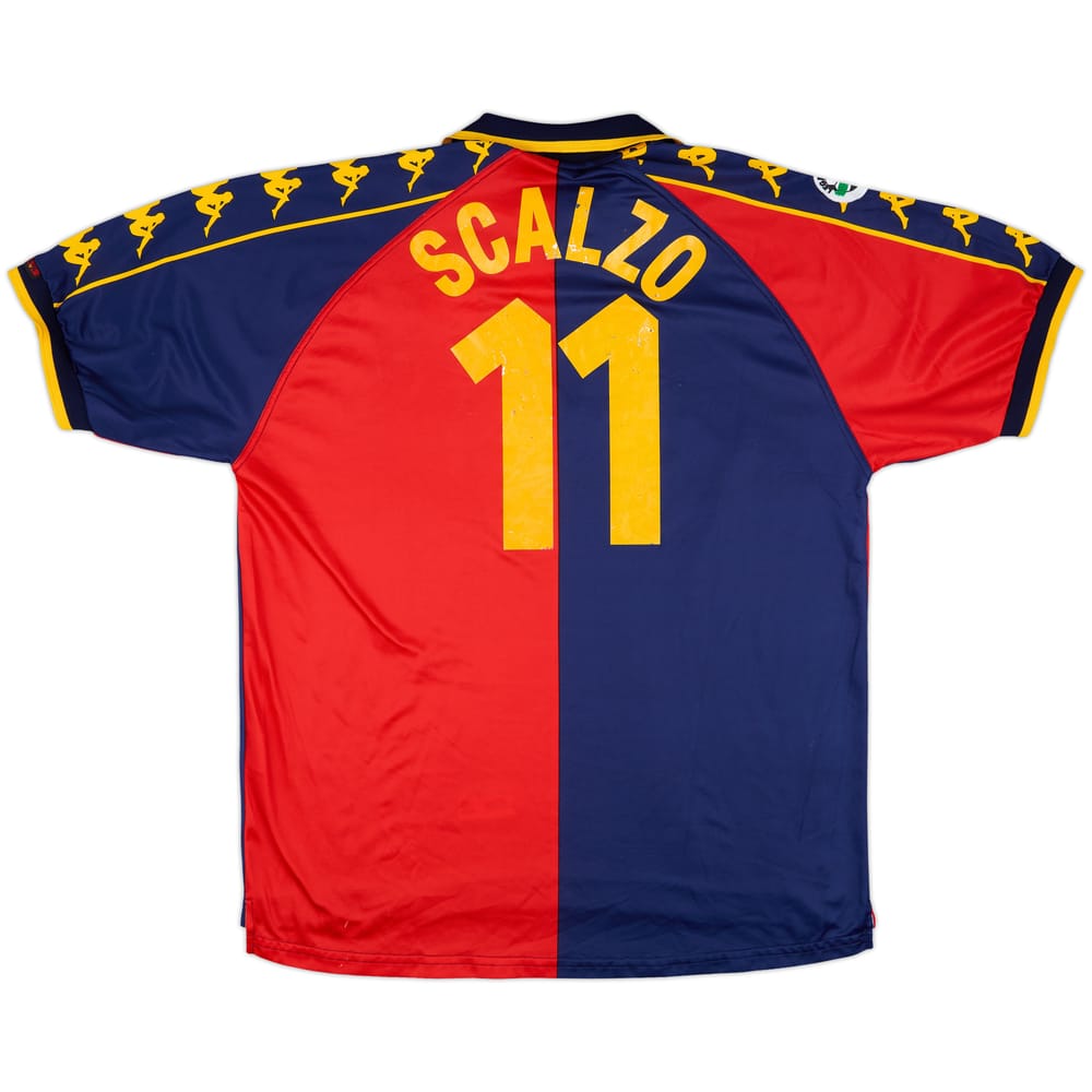 2000-01 Genoa Match Issue Home Shirt Scalzo #11