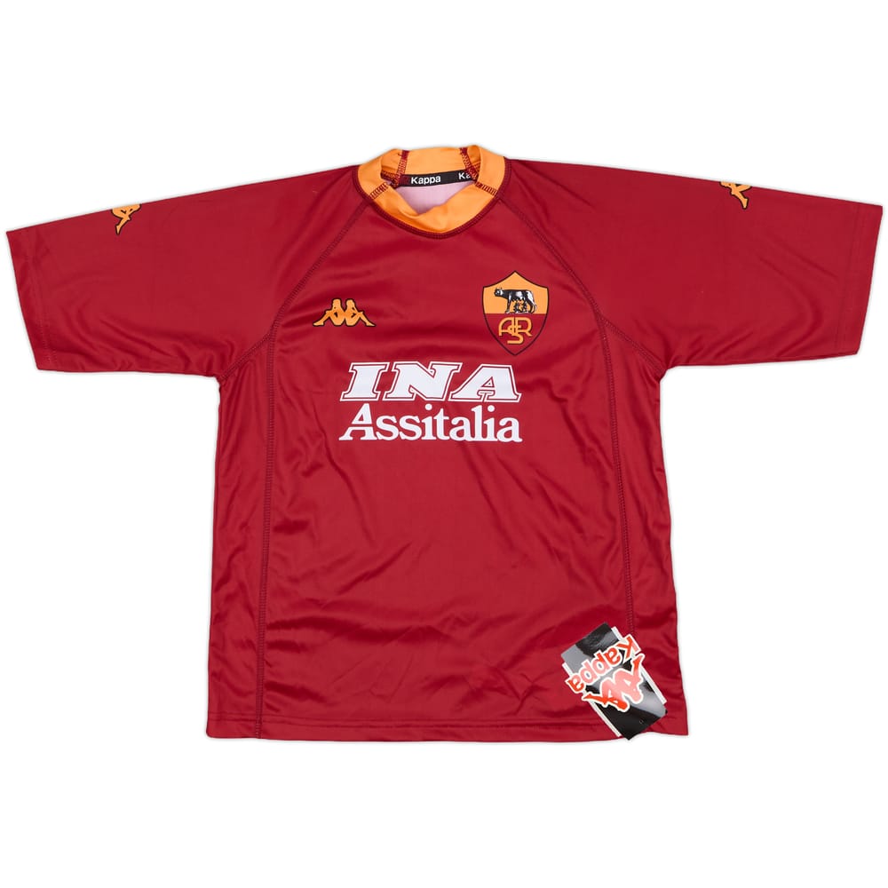 2000-01 Roma Home Shirt (L.Boys)