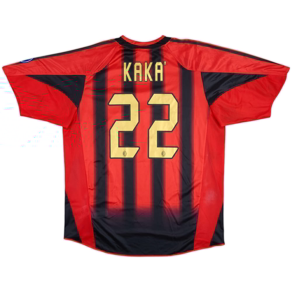 2004-05 AC Milan Home Shirt Kaka #22 - 8/10 - (XL)