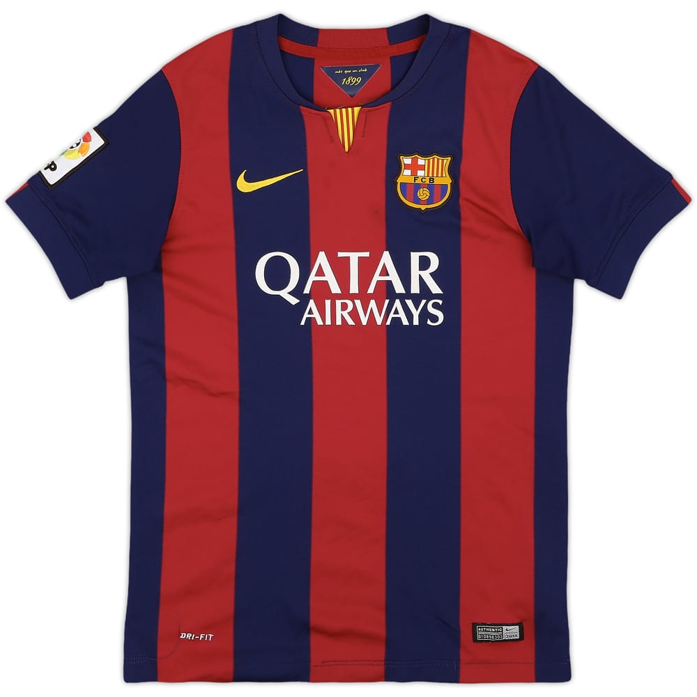 2014-15 Barcelona Home Shirt - 4/10 - (L.Boys)
