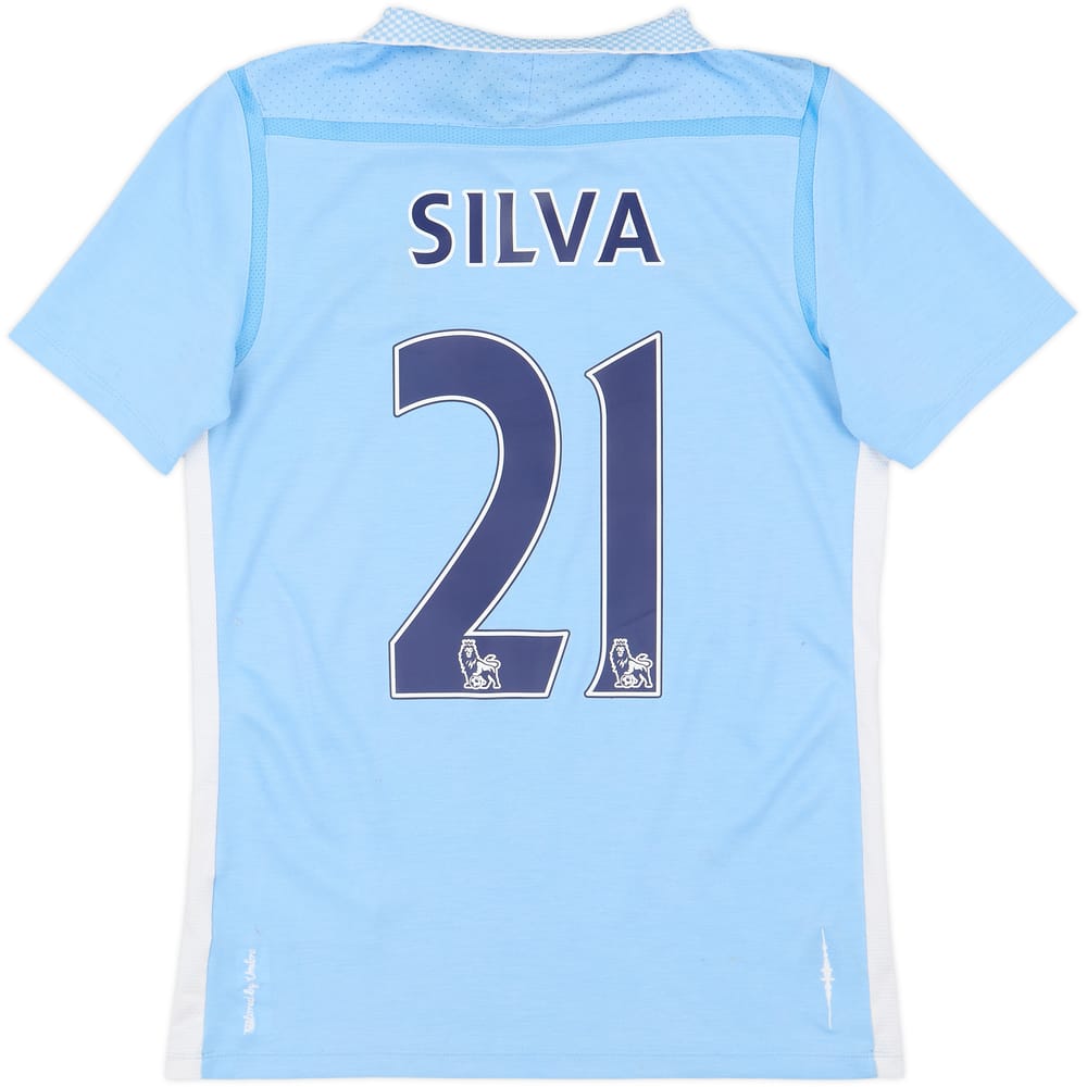 2011-12 Manchester City Home Shirt Silva #21 - 7/10 - (S)