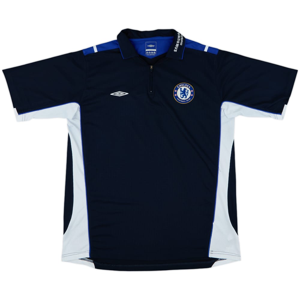 2005-06 Chelsea Umbro 1/4 Zip Polo Shirt - 9/10 - (XL)