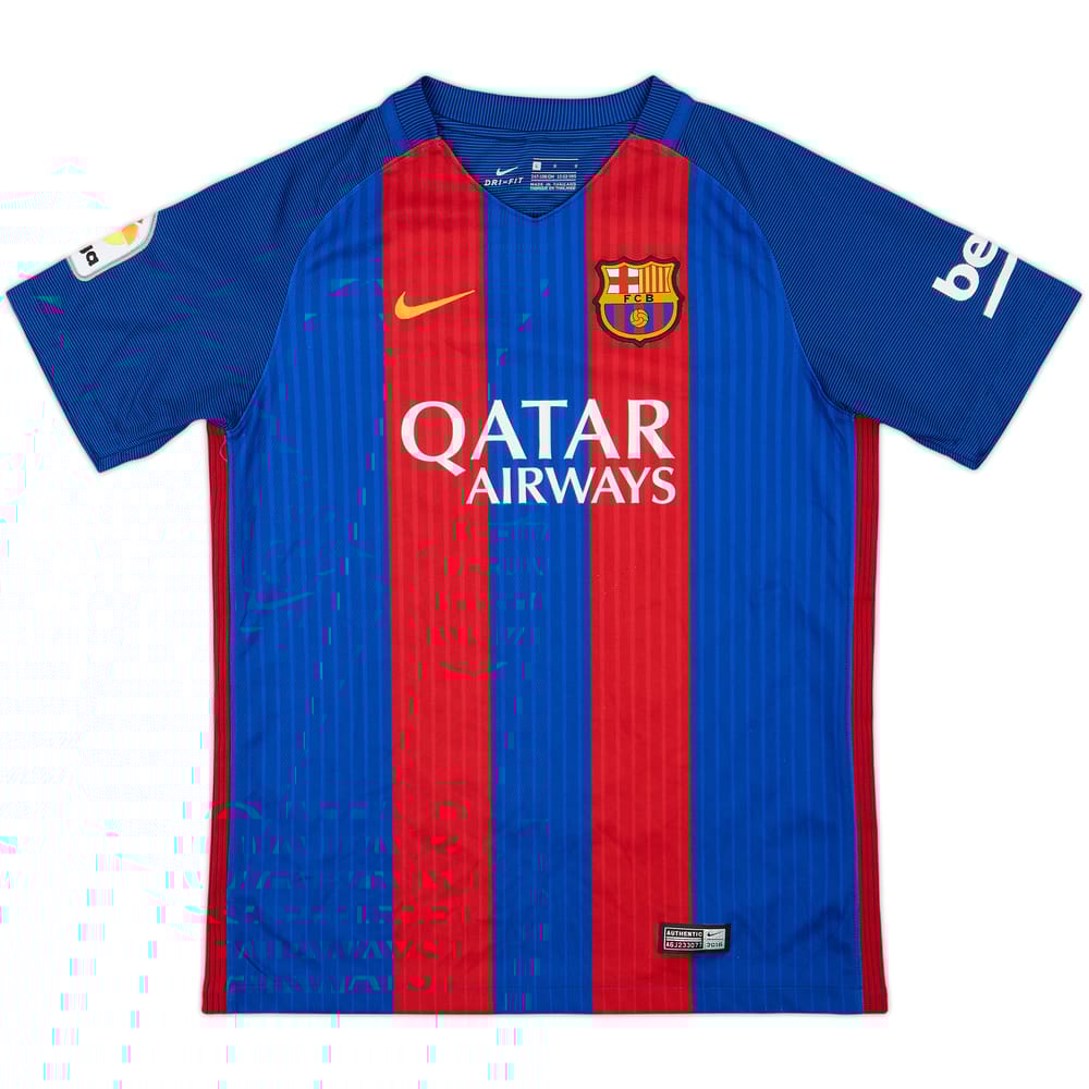 2016-17 Barcelona Home Shirt - 9/10 - (L.Boys)