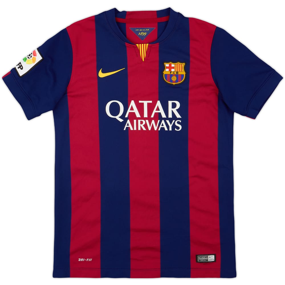 2014-15 Barcelona Home Shirt - 9/10 - (L.Boys)