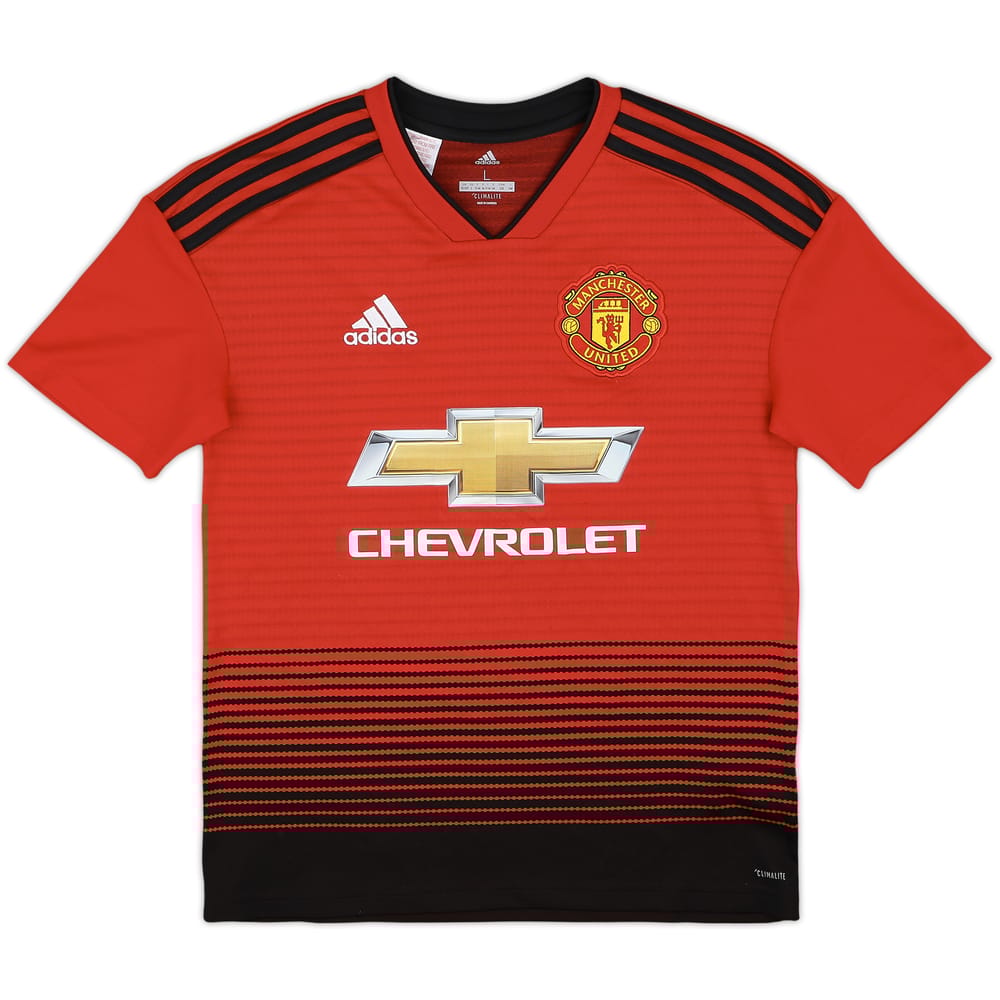 2018-19 Manchester United Home Shirt - 10/10 - (L.Boys)
