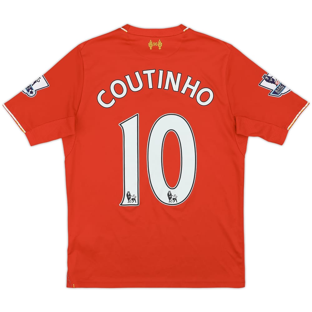 2015-16 Liverpool Home Shirt Coutinho #10 - 7/10 - (L.Boys)
