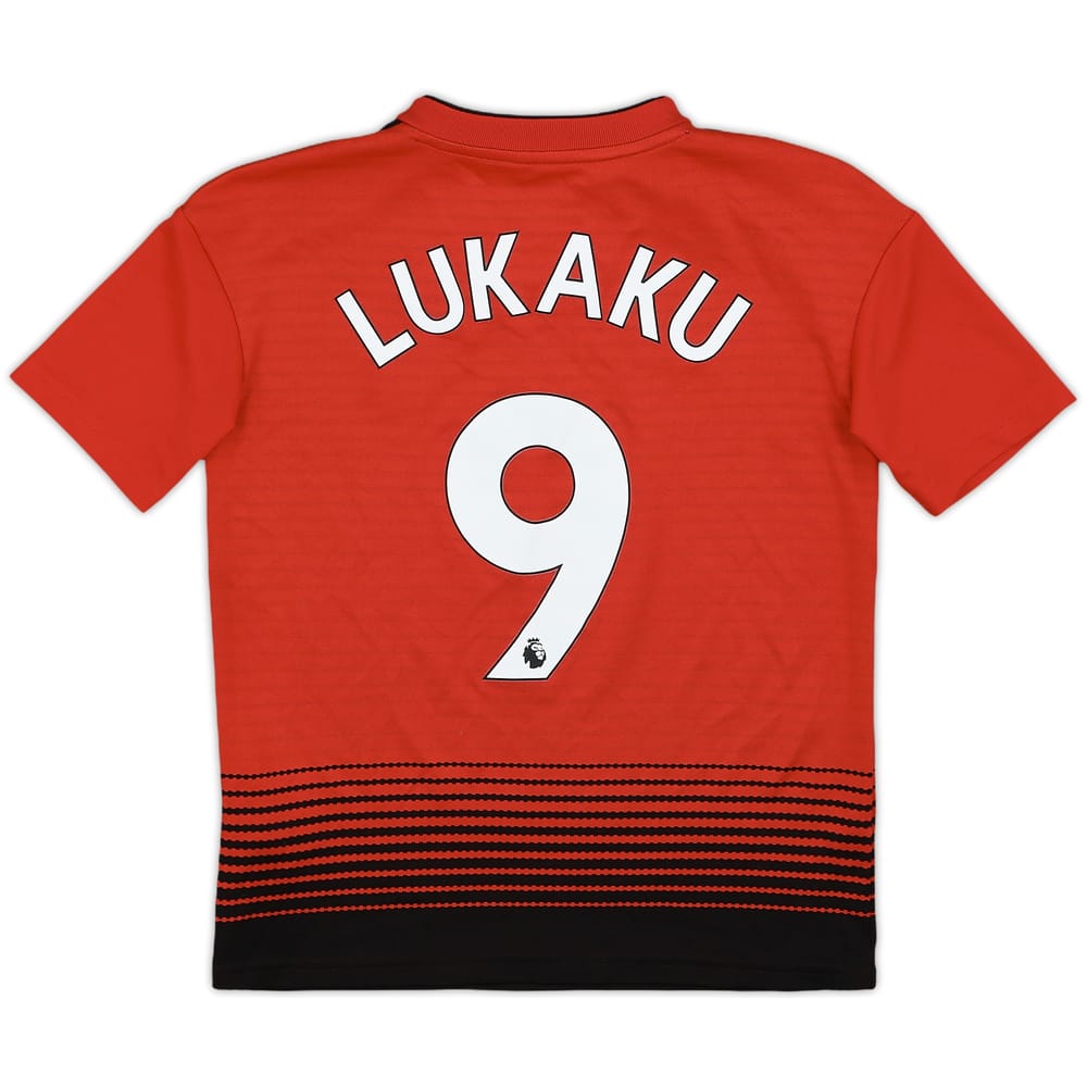 2018-19 Manchester United Home Shirt Lukaku #9 - 8/10 - (S.Boys)
