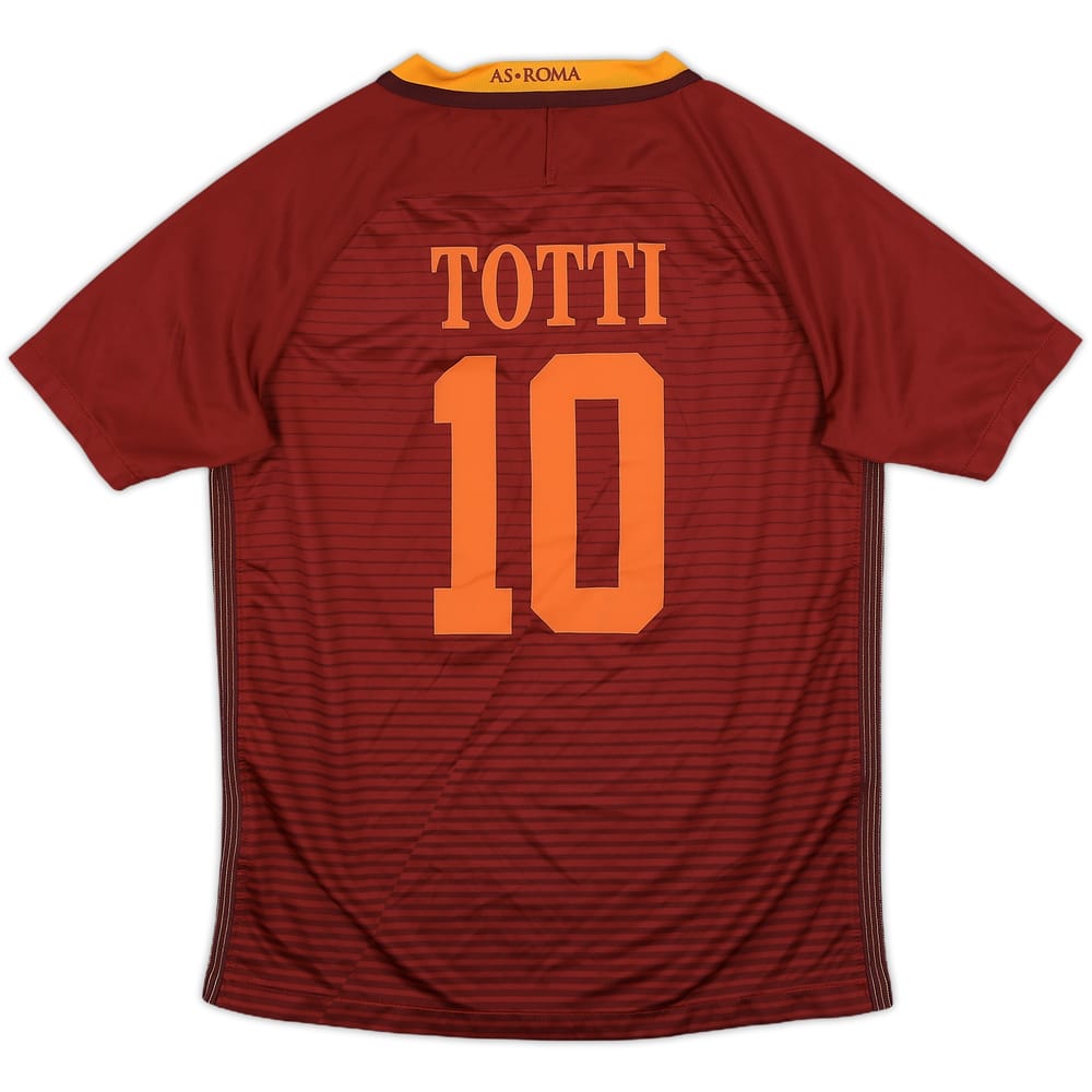 2016-17 Roma Home Shirt Totti #10 - 8/10 - (M.Boys)