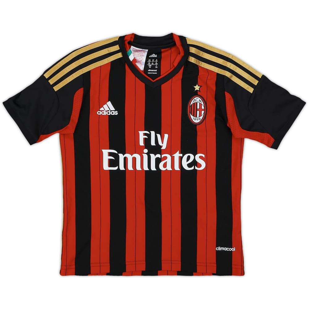 2013-14 AC Milan Home Shirt - 10/10 - (7-8 Years)