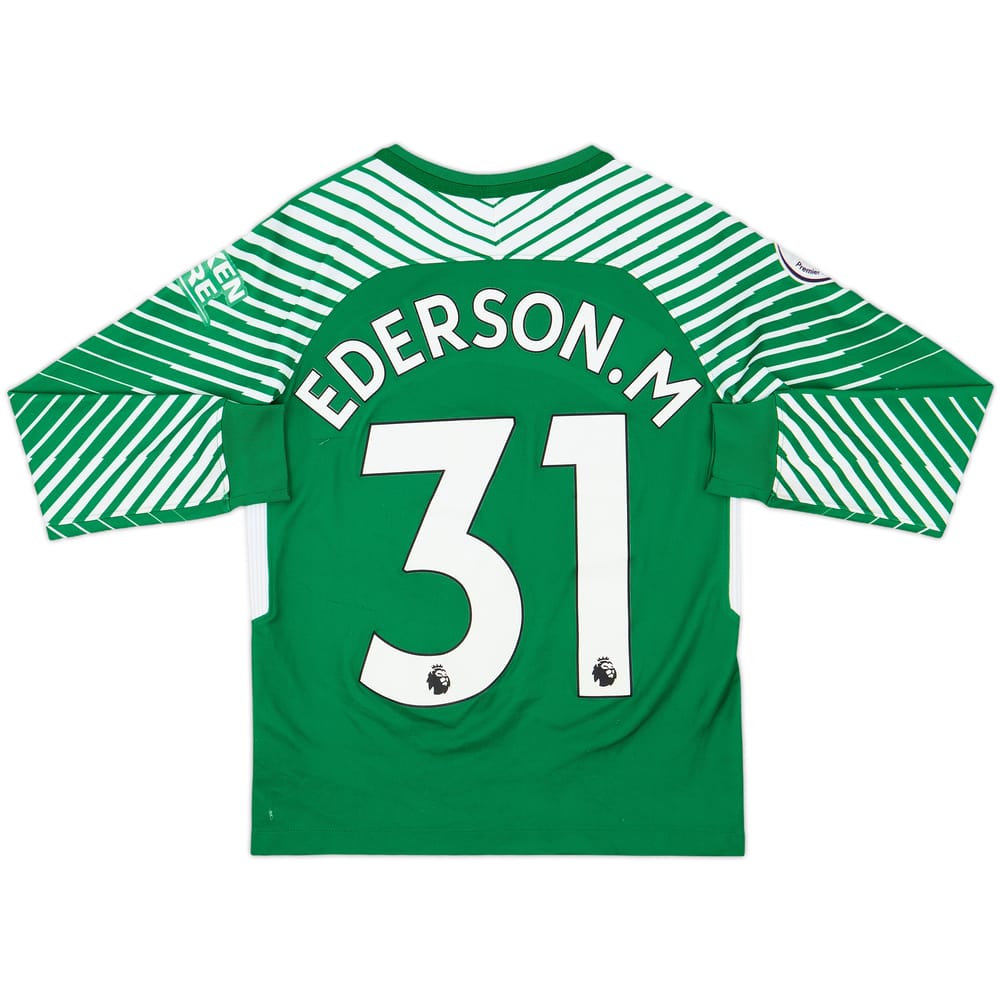 2017-18 Manchester City GK Shirt Ederson.M #31 - 7/10 - (S.Boys)