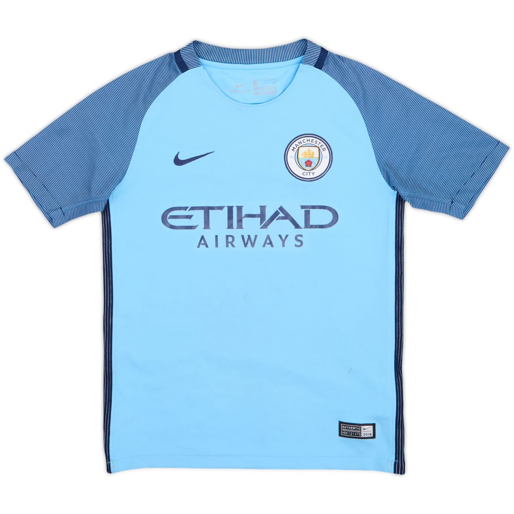 2016-17 Manchester City Home Shirt - 7/10 - (S.Boys)