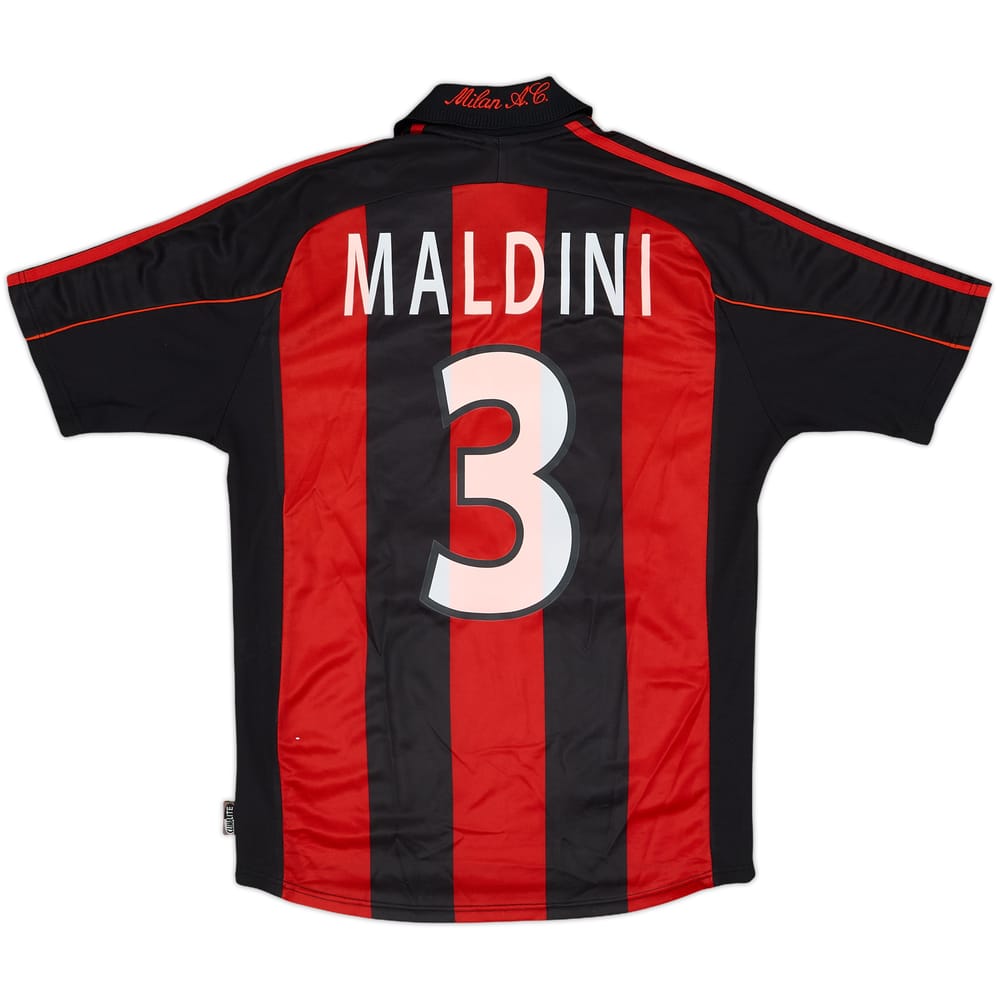 2000-02 AC Milan Home Shirt Maldini #3 - 8/10 - (S)