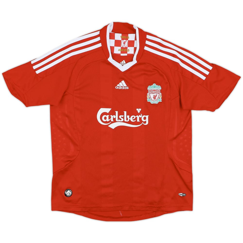 2008-10 Liverpool Home Shirt - 7/10 - (L.Boys)