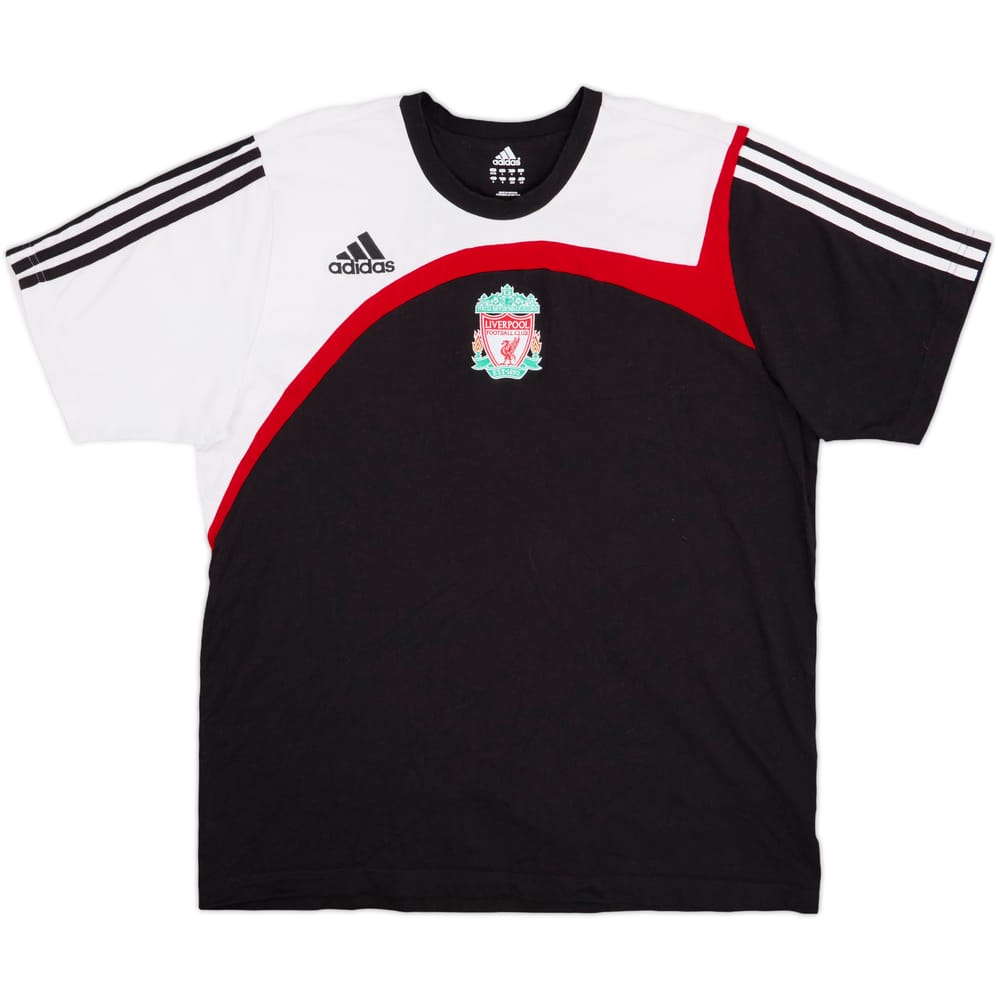 2007-08 Liverpool adidas Cotton Tee - 8/10 - (L/XL)