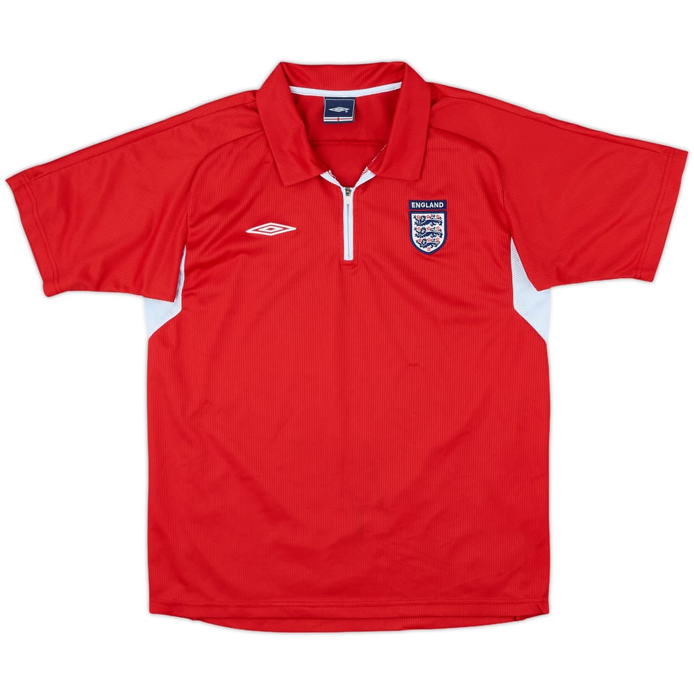2004-05 England Umbro 1/4 Zip Polo Shirt - 8/10 - (M)