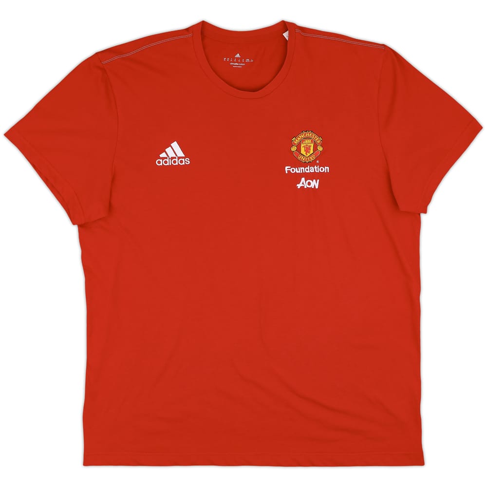 2017-18 Manchester United adidas Foundation Cotton Tee - 9/10 - (XL)