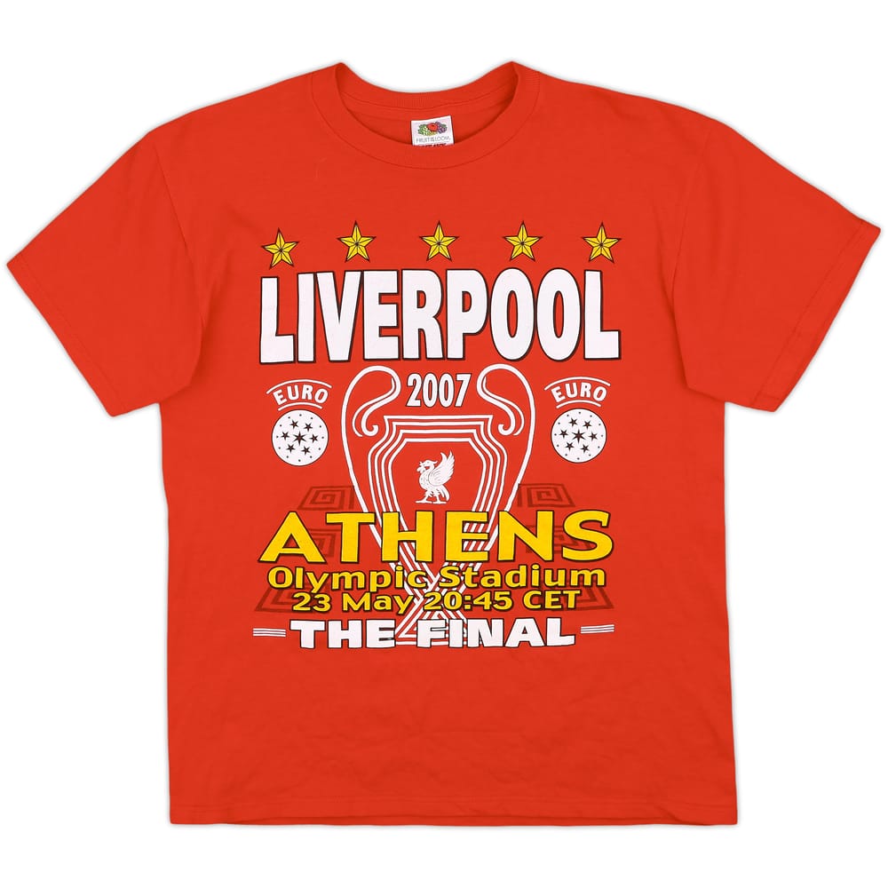2007 Liverpool 'Athens The Final' Fan Tee - 9/10 - (M)