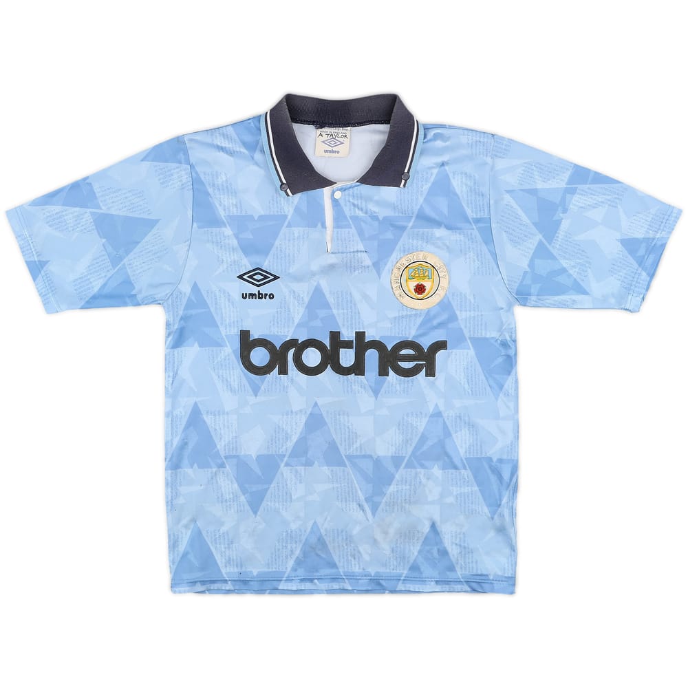 1989-91 Manchester City Home Shirt #7 - 5/10 - (L.Boys)