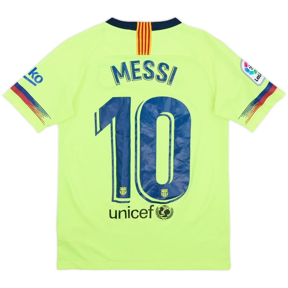 2018-19 Barcelona Away Shirt Messi #10 - 7/10 - (L.Boys)