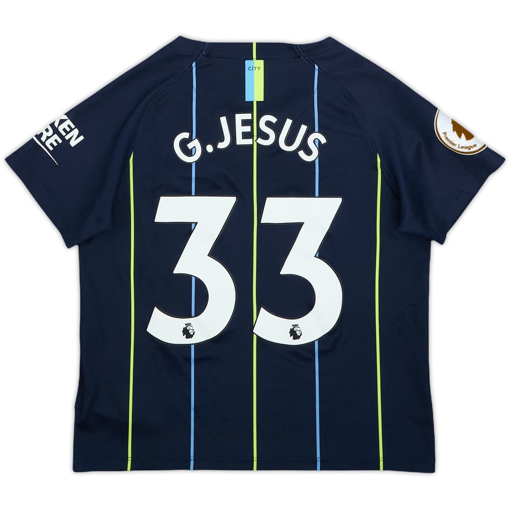 2018-19 Manchester City Away Shirt G.Jesus #33 - 8/10 - (S.Boys)