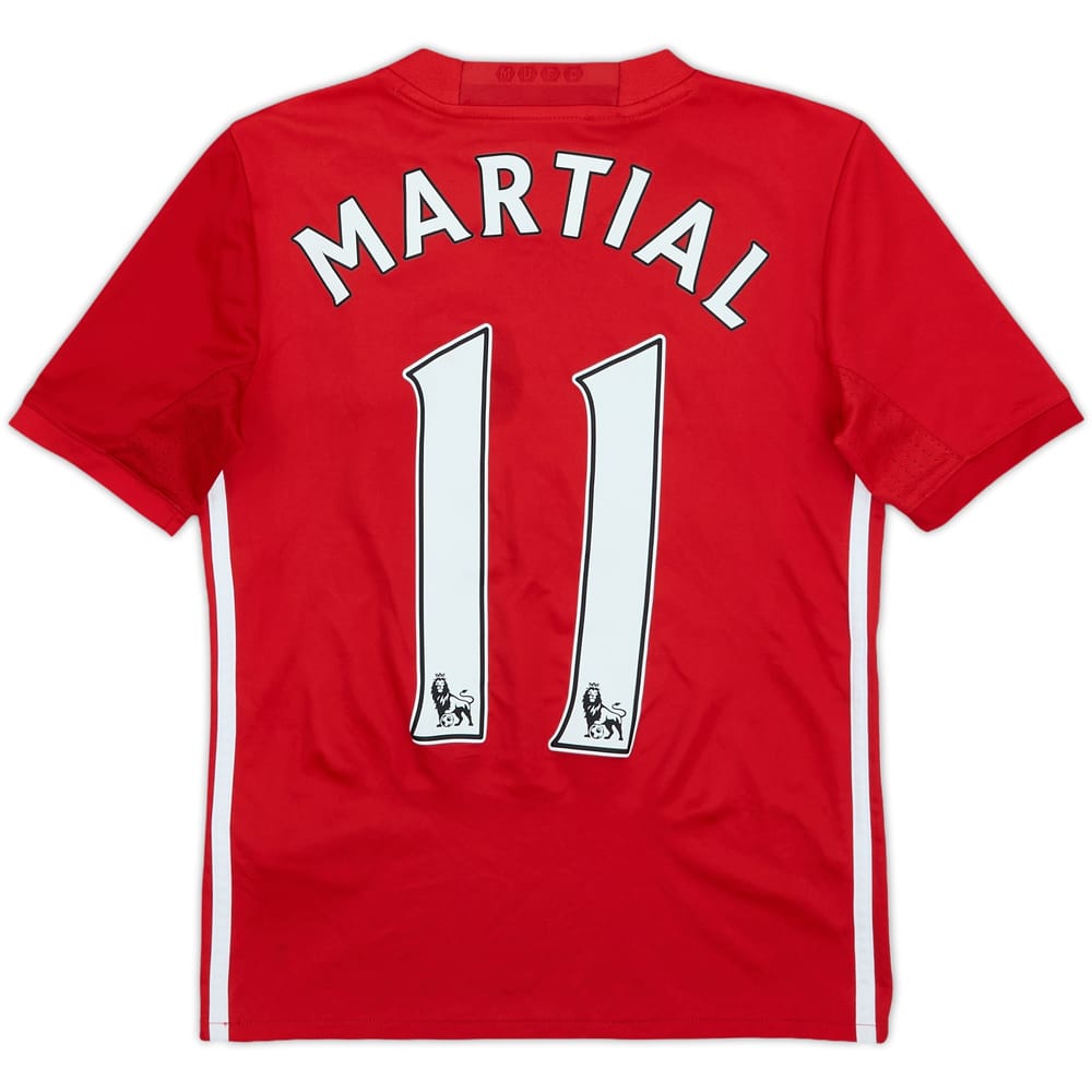 2016-17 Manchester United Home Shirt Martial #11 - 8/10 - (S.Boys)