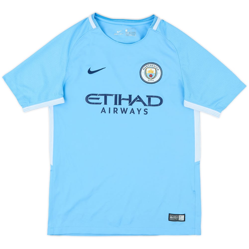 2017-18 Manchester City Home Shirt - 5/10 - (L.Boys)